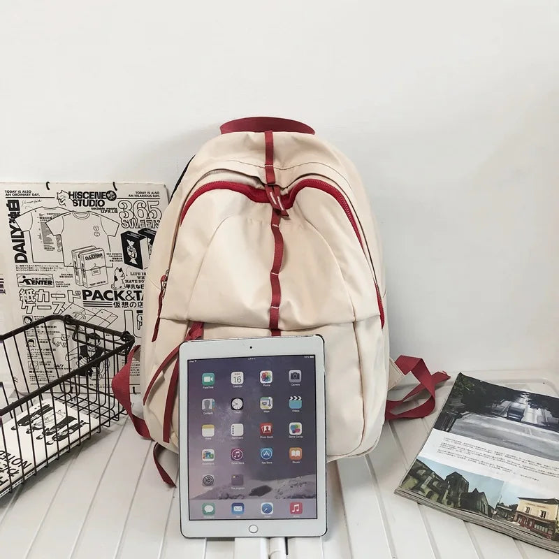 Solid Backpack South Korea Women Backpack Student School Bag Large Capacity