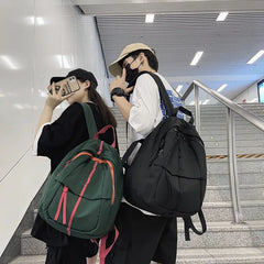 Solid Backpack South Korea Women Backpack Student School Bag Large Capacity