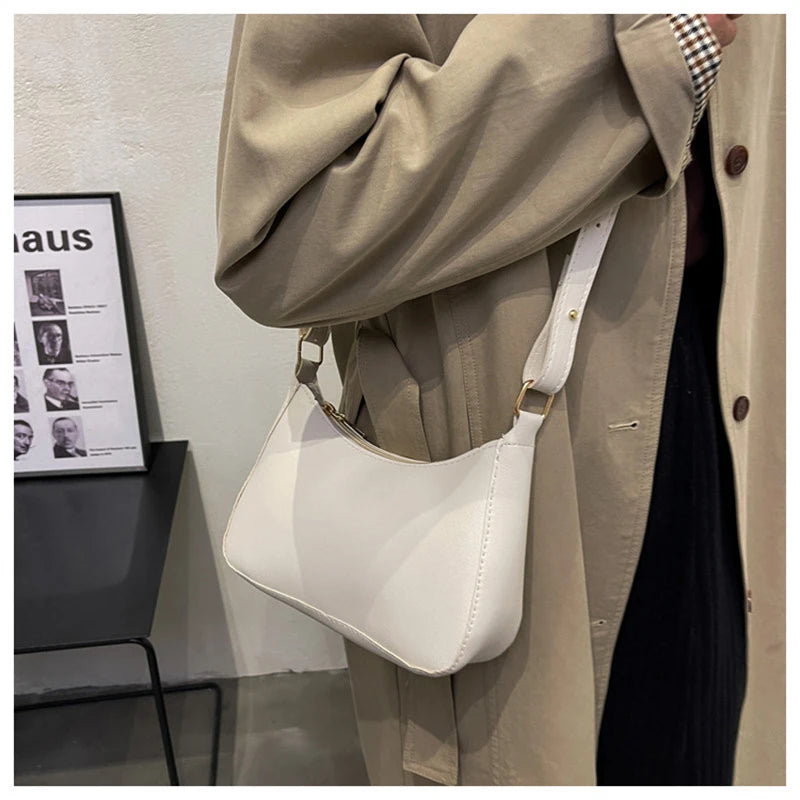 Women's PU Leather Hobos Shoulder Bag Underarm Totes Messenger Handbag Purse