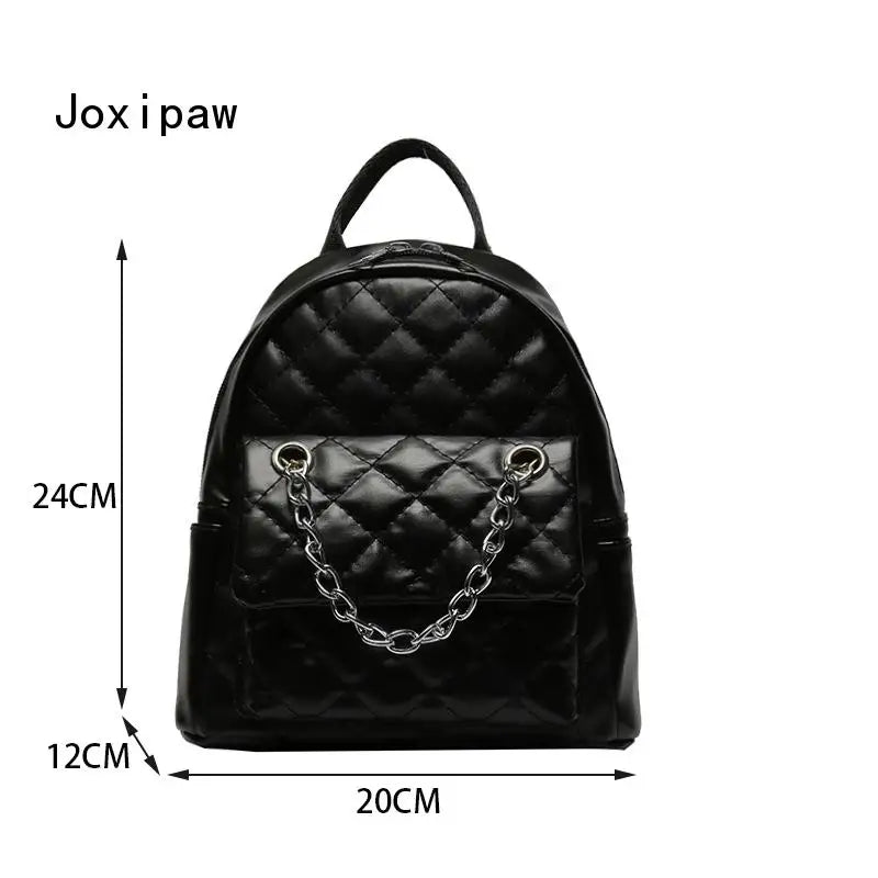 Vintage Large Capacity Women's Chain Backpack