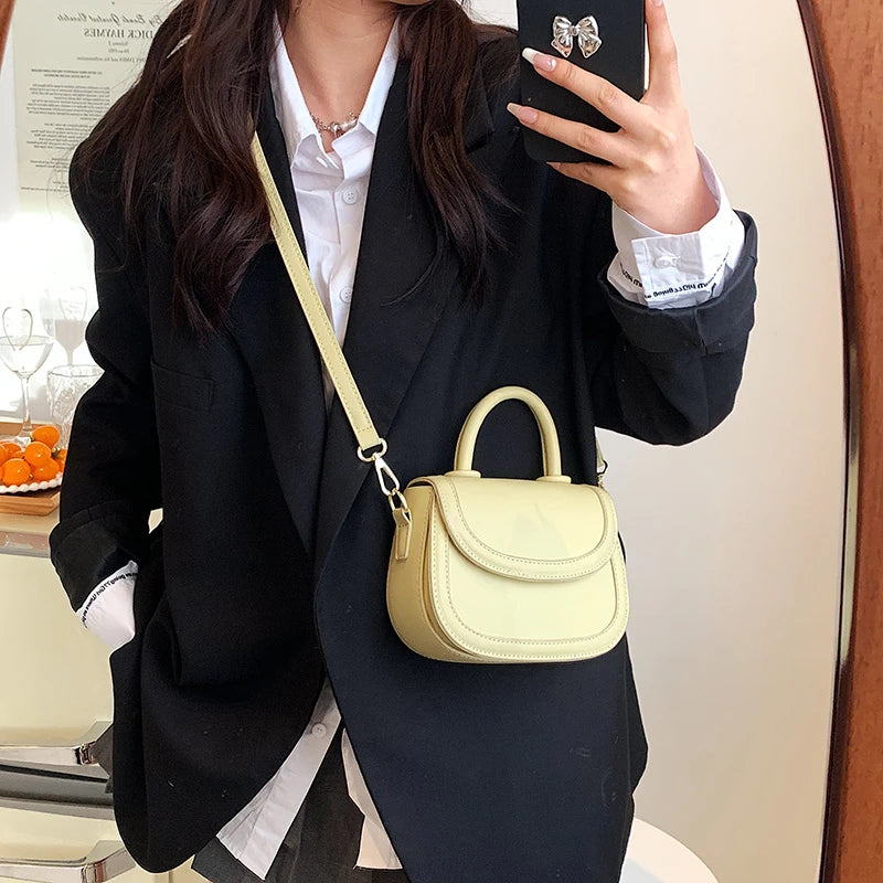 Small PU Leather Flap Crossbody Bag for Women
