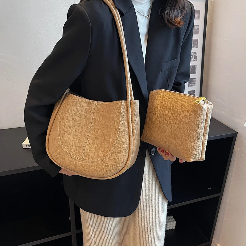 Small PU Leather Shoulder Bag for Women Composite Bag Handbags