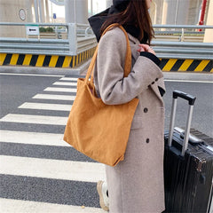 Large Capacity Striped Tote Bag for Women