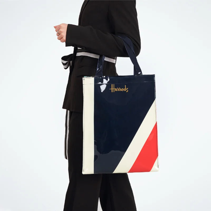 Stylish PVC Flower Shopper Bag Eco Friendly Waterproof Handbag