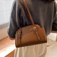 Texture Shoulder Bag Women Solid Underarm Bags Summer Female Handbags
