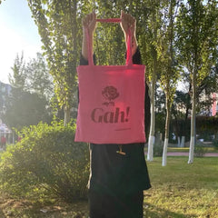 Sweet Pink Ladies Tote Casual Shoulder Bag Thin Cotton Cloth Women Handbag