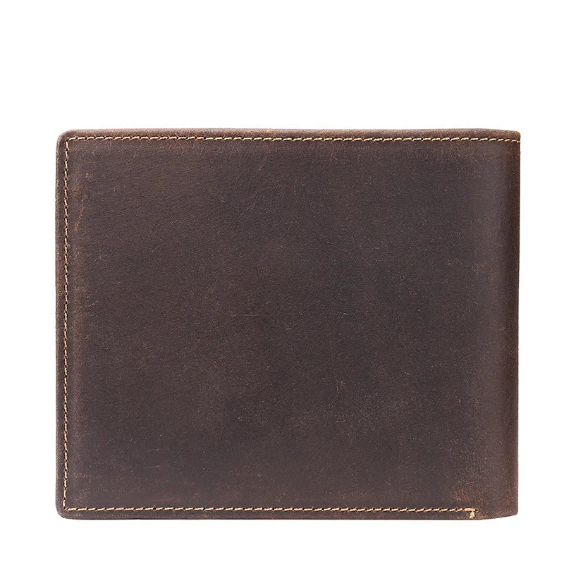 Real Cow Leather Men Wallets Short Shape Male Money Purse