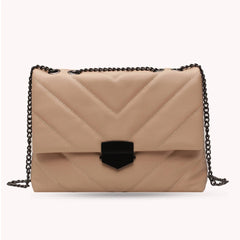 Chain Bag Casual Lattice Pattern Messenger Tote for Women