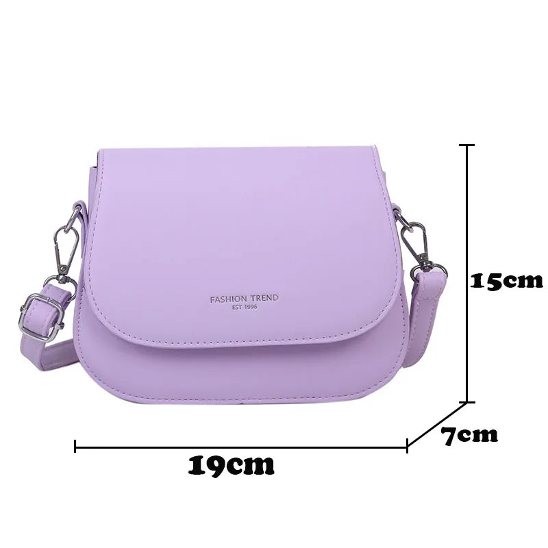 Solid Wild Flap Crossbody Bag Lady Shoulder Bag