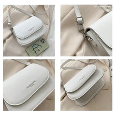 Solid Flap Shoulder Bag Lady Small Women's Handbags