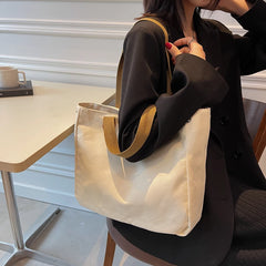 Canvas Shoulder Bag Women Large Capacity Tote Environmental Grocery Shopping
