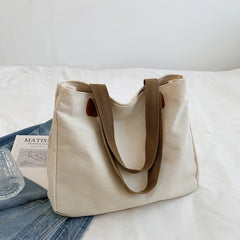 Canvas Shoulder Bag Women Large Capacity Tote Environmental Grocery Shopping