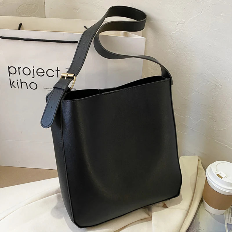 Vintage PU Leather Composite Bags Casual Large Capacity Messenger Bags Female