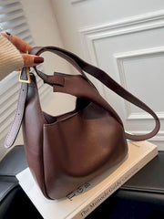 Vintage Pu Leather Bucket Handbag Totes for Women