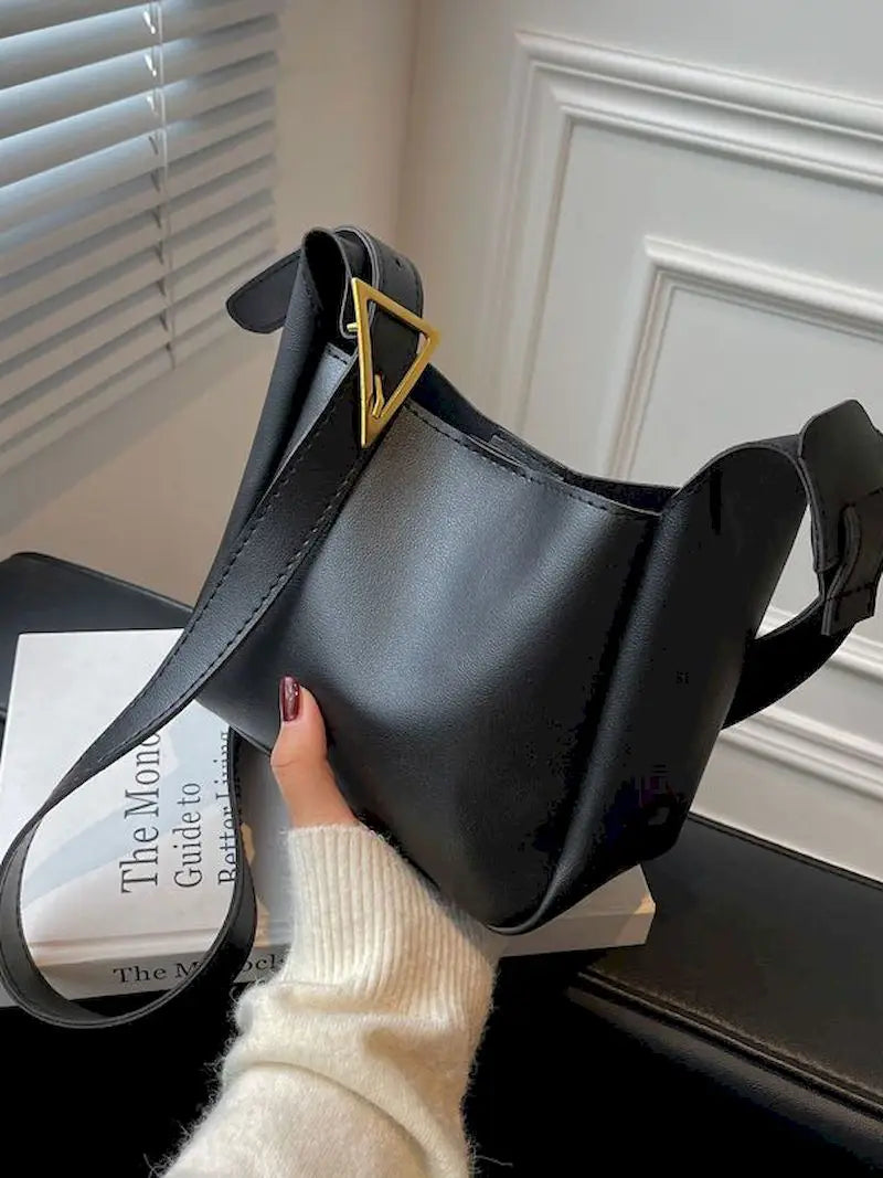 Vintage Pu Leather Bucket Handbag Totes for Women