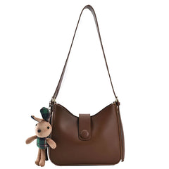 Vintage Leather Shoulder Bag Women Crossbody Handbag