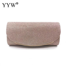 Silver Glitter Evening Bag Clutch Wedding Party Handbag