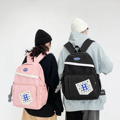 Nylon School Backpack Women Student Large Capacity Bookbag