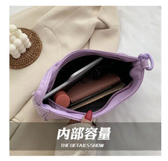 Women Shoulder Bags PU Leather Ladies Small Purse Handbags Solid Acrylic Chain