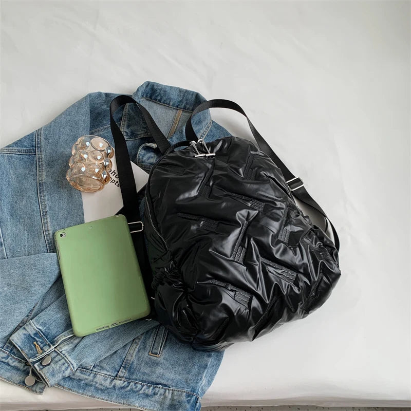 Solid Female Bagpack Travel Rucksack Large Capacity Ladies Backpacks