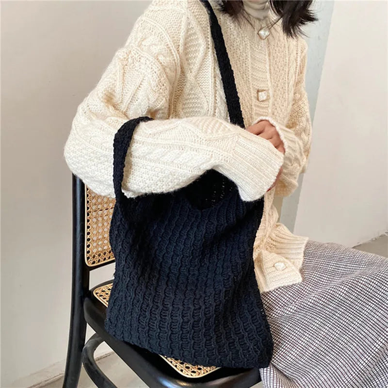 Women's Vintage Wool Shoulder Bag