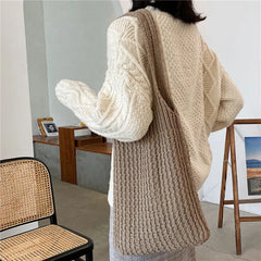 Women's Vintage Wool Shoulder Bag