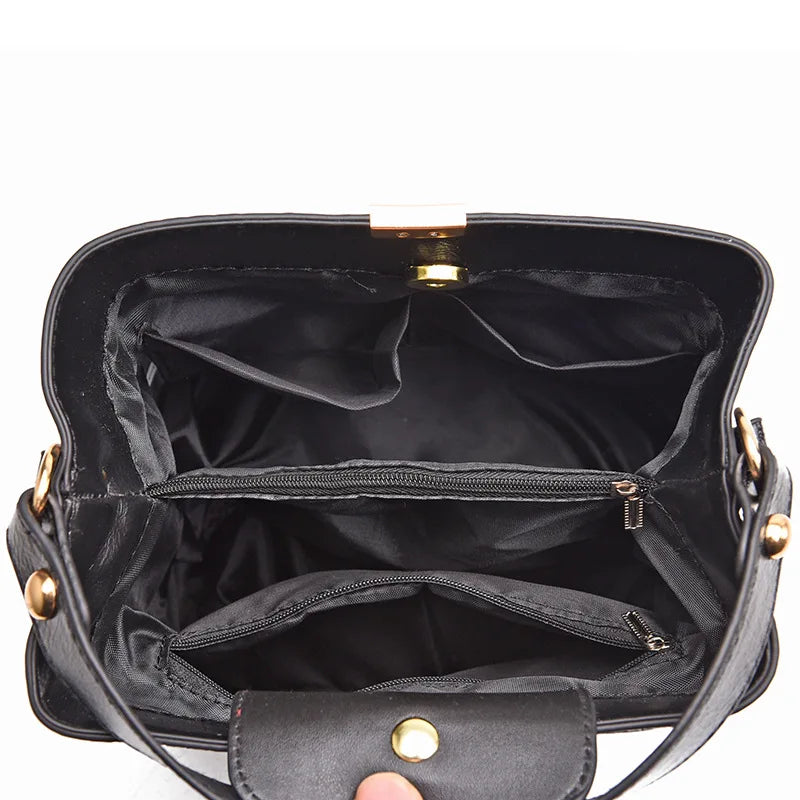 Hot Stone Pattern Bucket Bag Women's Shoulder Handbag
