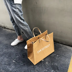 Canvas Large-capacity Handbag Shoulder and Underarm Tote Bag Women
