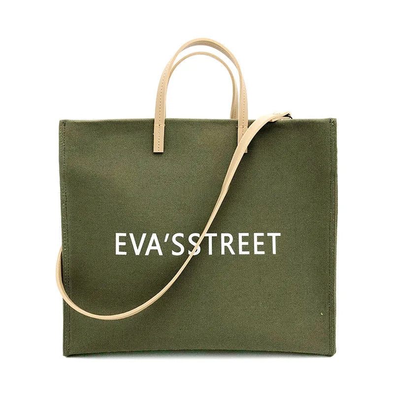 Canvas Large-capacity Handbag Shoulder and Underarm Tote Bag Women