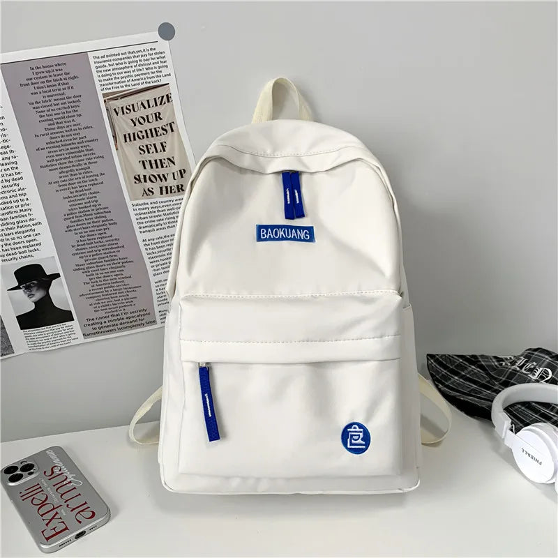 Versatile Campus Backpack Solid Color School Backpack