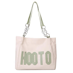Fashionable Contrast Letter Chain Shoulder Bag