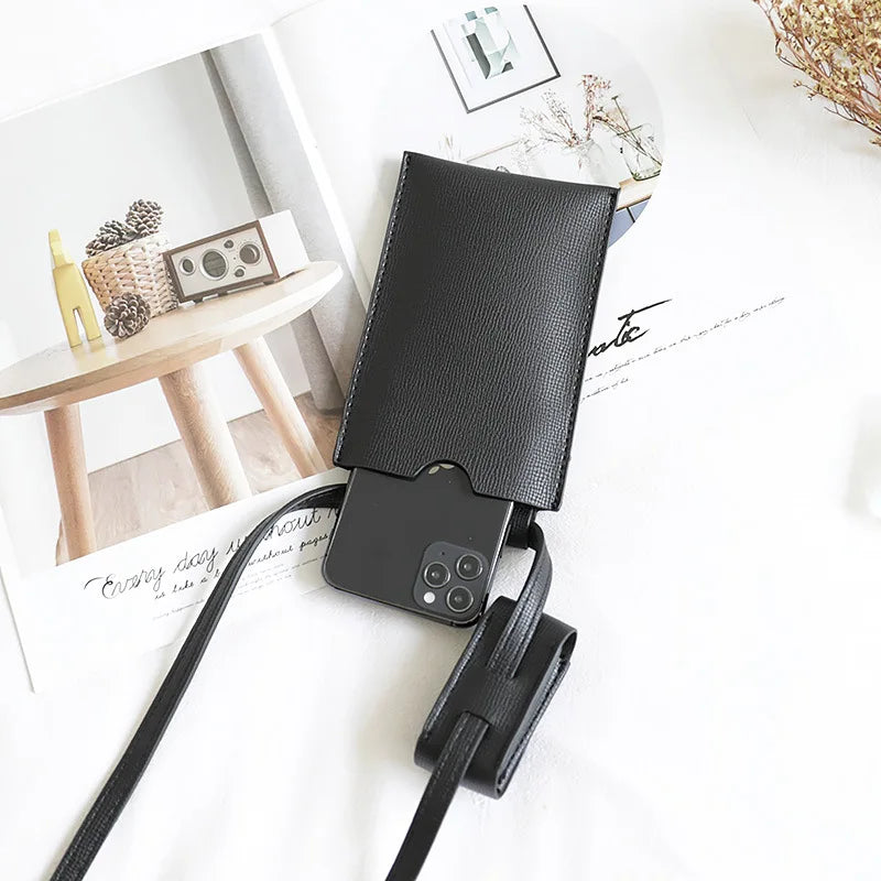 Leisure Vertical Mobile Phone Messenger Bag