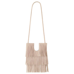 Soft Leather Tassel Shoulder Bag for Women
