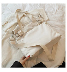 Canvas Shopper Bag Handbag High Capacity Tote Bag for Women