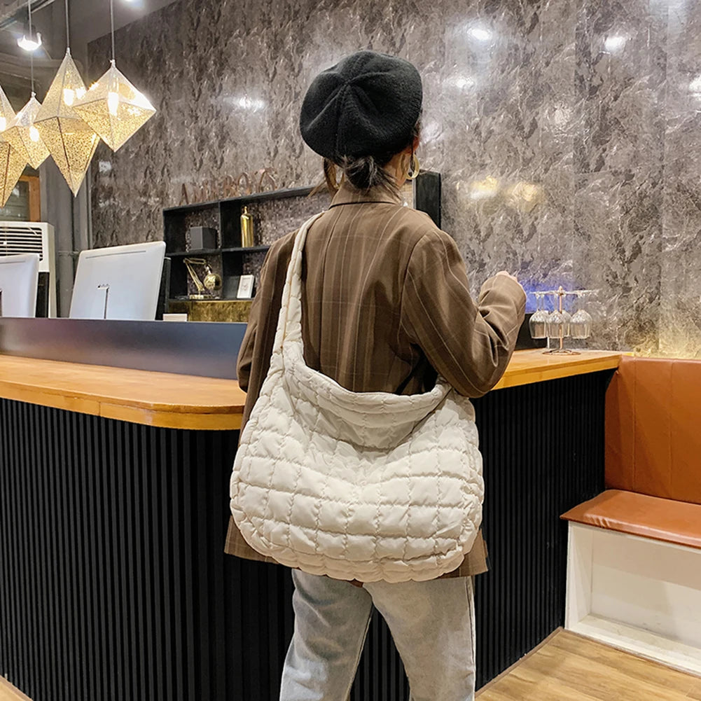 Crossbody Bags PU Leather Eiderdown Handbag Totes Small Handbag for Women