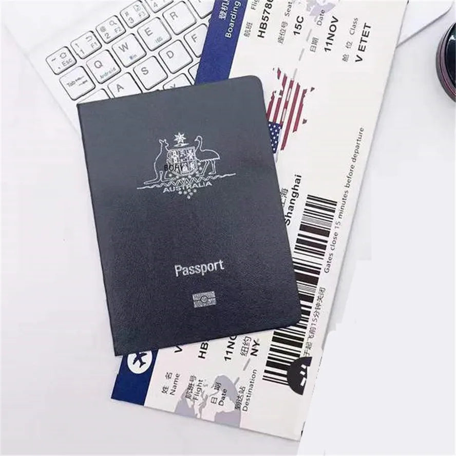 US Passport Cosplay Prop Notebook PU Leather Cover