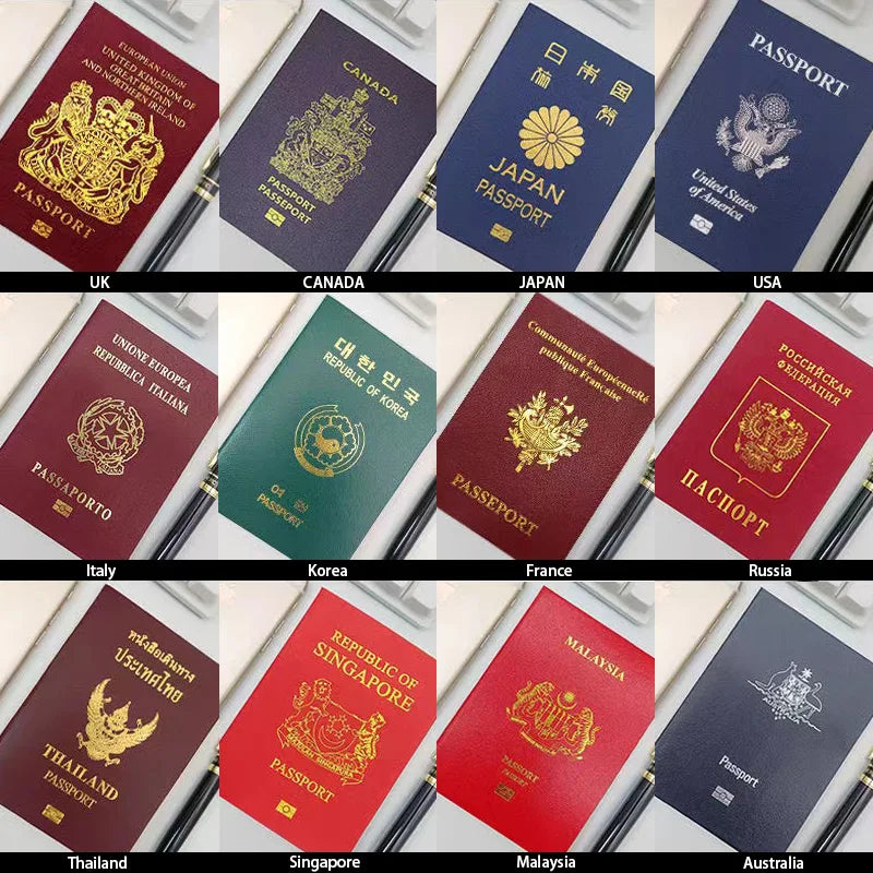 US Passport Cosplay Prop Notebook PU Leather Cover