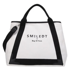 Large Capacity Letter Canvas Bag, Shoulder Crossbody Tote