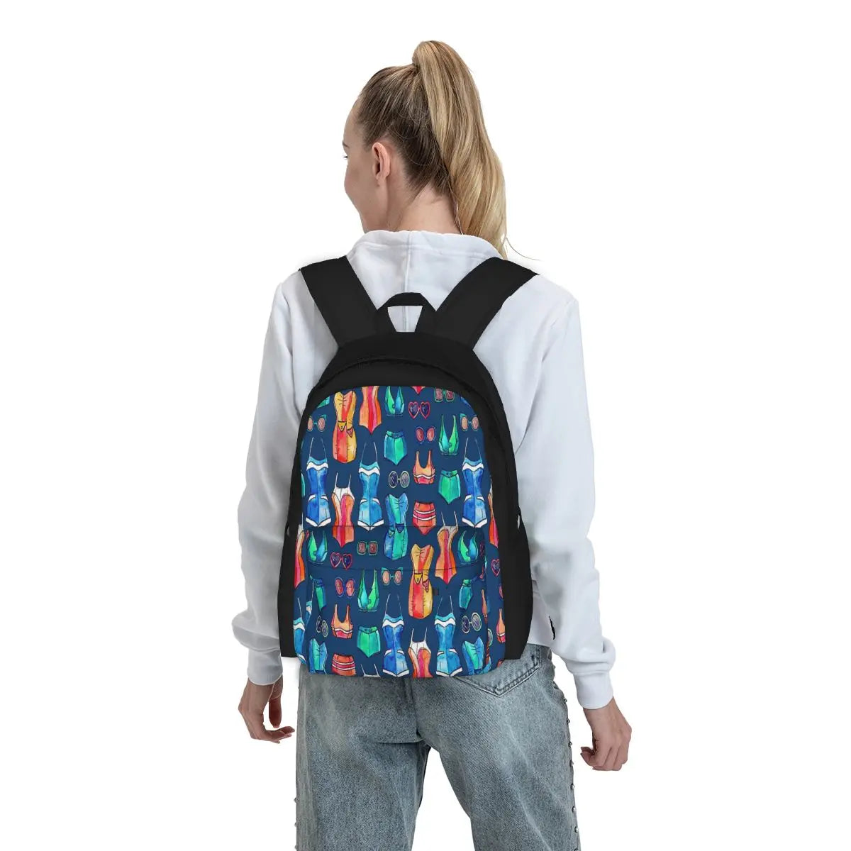 Retro Swimsuits and Sunnies Backpacks for Men and Women