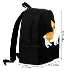 Skeeter Corgi-Black Backpack Chibi Puppy Anime Manga Wolf Cat Bunny
