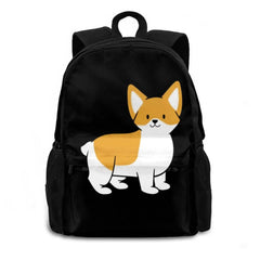 Skeeter Corgi-Black Backpack Chibi Puppy Anime Manga Wolf Cat Bunny