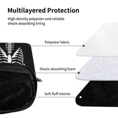Skeleton Chest Waterproof Laptop Bag 13-15 Inch Protective Briefcase Cover
