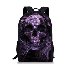 Skeleton Print Backpack & Lunch Bag Set for Kids