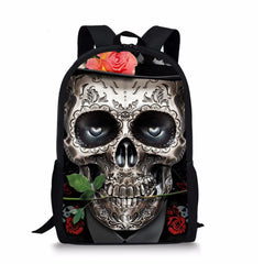 Skeleton Print Backpack & Lunch Bag Set for Kids