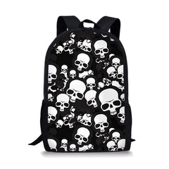 Skeleton Print Backpack & Lunch Bag Set for Kids