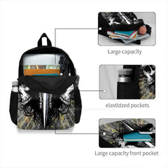 Heart Skulls Dagger Laptop Backpack