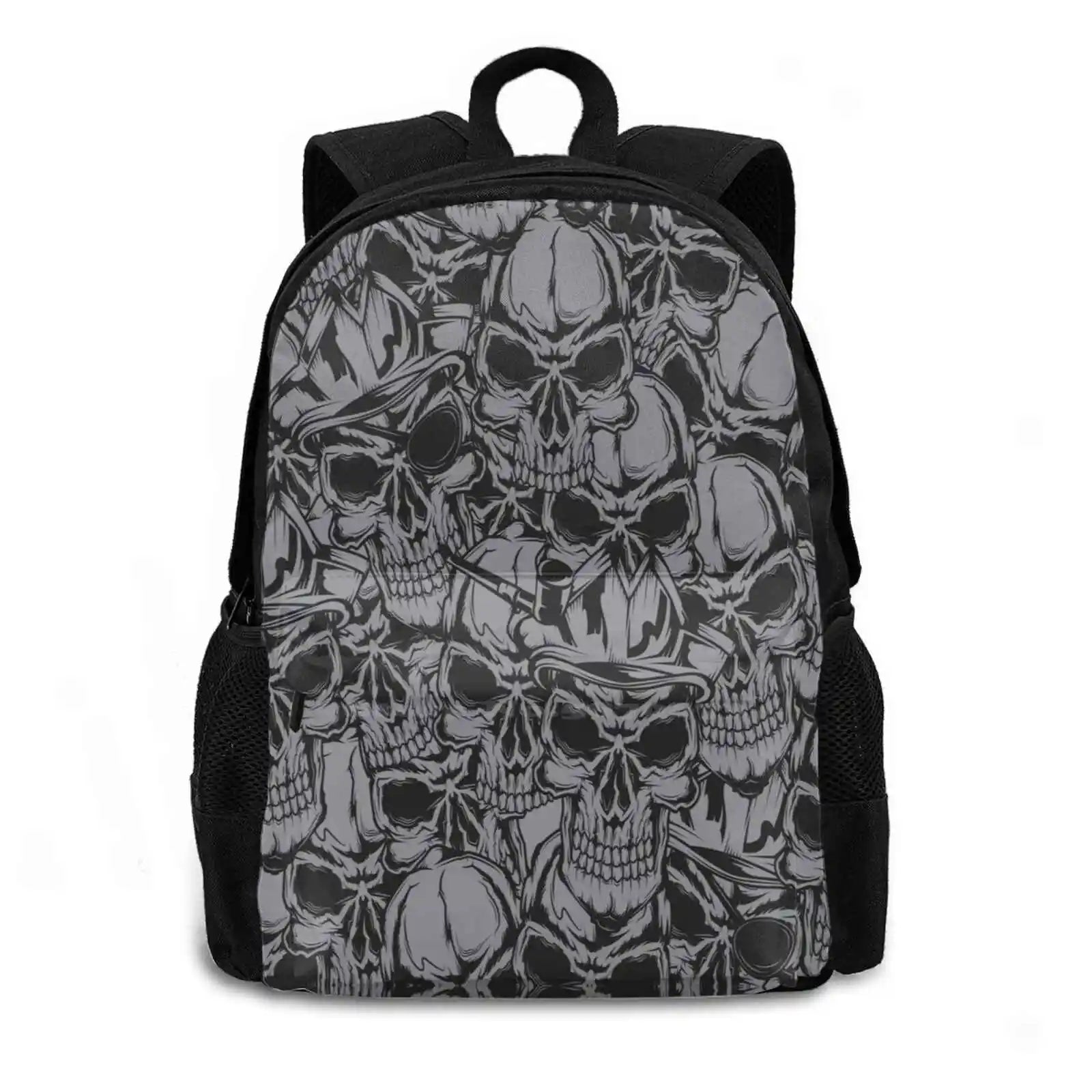 Skull School Bag Big Capacity Backpack Laptop 15 Inch Pirate Caribbean Pirates