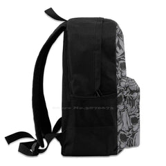 Skull School Bag Big Capacity Backpack Laptop 15 Inch Pirate Caribbean Pirates