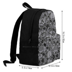 Skull School Bag Big Capacity Backpack Laptop 15 Inch Pirate Caribbean Pirates