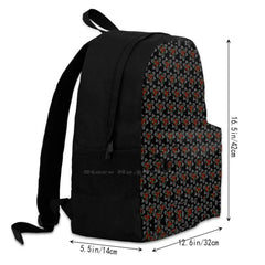 Skulls Roses Satchel Schoolbag Backpack